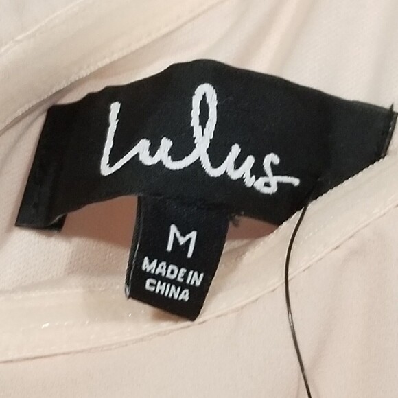 Lulus M Dress Peach So Amazed Ruffled One Shoulder Full Length Formal FLAW - Picture 6 of 10